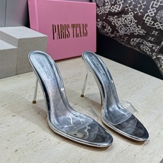 PARIS TEXAS 小众品牌 2026春夏新款糖果色高跟圆头露趾拼色凉拖女鞋 材质:鞋面进口牛漆皮拼接环保透明胶片+ PARIS TEXAS 小众品牌 2026春夏新款糖果色高跟圆头露趾拼色凉拖女鞋 材质:鞋面进口牛漆皮拼接环保透明胶片+