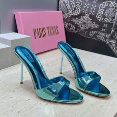PARIS TEXAS 小众品牌 2026春夏新款糖果色高跟圆头露趾拼色凉拖女鞋 材质:鞋面进口牛漆皮/进口金属牛皮+水 PARIS TEXAS 小众品牌 2026春夏新款糖果色高跟圆头露趾拼色凉拖女鞋 材质:鞋面进口牛漆皮/进口金属牛皮+水