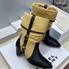 ISABEL MARANT 2026秋冬新款时尚拼色高跟尖头女短靴 伊莎贝尔字母logo五金扣一脚蹬机车马丁靴 材质:鞋 ISABEL MARANT 2026秋冬新款时尚拼色高跟尖头女短靴 伊莎贝尔字母logo五金扣一脚蹬机车马丁靴 材质:鞋
