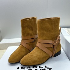 ISABEL MARANT 2026秋冬新款时尚绑带流苏女短靴 伊莎贝尔字母logo低跟圆头一脚蹬拼色机车骑士军靴 材质 ISABEL MARANT 2026秋冬新款时尚绑带流苏女短靴 伊莎贝尔字母logo低跟圆头一脚蹬拼色机车骑士军靴 材质