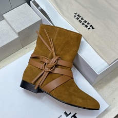 ISABEL MARANT 2026秋冬新款时尚绑带流苏女短靴 伊莎贝尔字母logo低跟圆头一脚蹬拼色机车骑士军靴 材质 ISABEL MARANT 2026秋冬新款时尚绑带流苏女短靴 伊莎贝尔字母logo低跟圆头一脚蹬拼色机车骑士军靴 材质