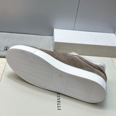 BRUNELLO CUCINELLI 2026秋冬新款拼色系带羊羔毛女鞋 BC字母logo平底圆头休闲运动滑板跑鞋 材 BRUNELLO CUCINELLI 2026秋冬新款拼色系带羊羔毛女鞋 BC字母logo平底圆头休闲运动滑板跑鞋 材
