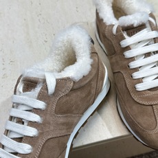 BRUNELLO CUCINELLI 2026秋冬新款拼色系带羊羔毛阿甘徳训女鞋 BC字母logo厚底圆头休闲运动老爹跑 BRUNELLO CUCINELLI 2026秋冬新款拼色系带羊羔毛阿甘徳训女鞋 BC字母logo厚底圆头休闲运动老爹跑