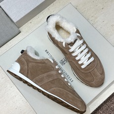 BRUNELLO CUCINELLI 2026秋冬新款拼色系带羊羔毛阿甘徳训女鞋 BC字母logo厚底圆头休闲运动老爹跑 BRUNELLO CUCINELLI 2026秋冬新款拼色系带羊羔毛阿甘徳训女鞋 BC字母logo厚底圆头休闲运动老爹跑