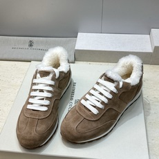 BRUNELLO CUCINELLI 2026秋冬新款拼色系带羊羔毛阿甘徳训女鞋 BC字母logo厚底圆头休闲运动老爹跑 BRUNELLO CUCINELLI 2026秋冬新款拼色系带羊羔毛阿甘徳训女鞋 BC字母logo厚底圆头休闲运动老爹跑