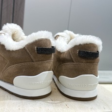 BRUNELLO CUCINELLI 2026秋冬新款拼色系带羊羔毛阿甘徳训女鞋 BC字母logo厚底圆头休闲运动老爹跑 BRUNELLO CUCINELLI 2026秋冬新款拼色系带羊羔毛阿甘徳训女鞋 BC字母logo厚底圆头休闲运动老爹跑