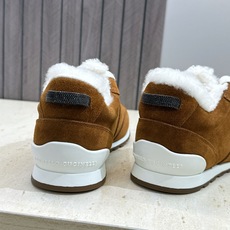BRUNELLO CUCINELLI 2026秋冬新款拼色系带羊羔毛阿甘徳训女鞋 BC字母logo厚底圆头休闲运动老爹跑 BRUNELLO CUCINELLI 2026秋冬新款拼色系带羊羔毛阿甘徳训女鞋 BC字母logo厚底圆头休闲运动老爹跑