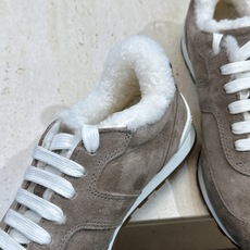 BRUNELLO CUCINELLI 2026秋冬新款拼色系带羊羔毛阿甘徳训女鞋 BC字母logo厚底圆头休闲运动老爹跑 BRUNELLO CUCINELLI 2026秋冬新款拼色系带羊羔毛阿甘徳训女鞋 BC字母logo厚底圆头休闲运动老爹跑