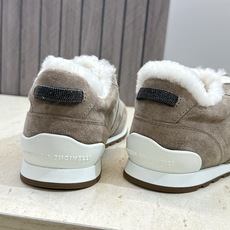 BRUNELLO CUCINELLI 2026秋冬新款拼色系带羊羔毛阿甘徳训女鞋 BC字母logo厚底圆头休闲运动老爹跑 BRUNELLO CUCINELLI 2026秋冬新款拼色系带羊羔毛阿甘徳训女鞋 BC字母logo厚底圆头休闲运动老爹跑