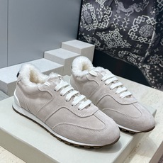 BRUNELLO CUCINELLI 2026秋冬新款拼色系带羊羔毛阿甘徳训女鞋 BC字母logo厚底圆头休闲运动老爹跑 BRUNELLO CUCINELLI 2026秋冬新款拼色系带羊羔毛阿甘徳训女鞋 BC字母logo厚底圆头休闲运动老爹跑