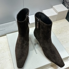 Brunello Cucineli 布鲁内诺库奇内利2026秋冬新款侧拉链女短靴 BC字母logo标志性串珠高跟方头机车 Brunello Cucineli 布鲁内诺库奇内利2026秋冬新款侧拉链女短靴 BC字母logo标志性串珠高跟方头机车