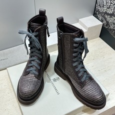 Brunello Cucineli 布鲁内诺库奇内利2026秋冬新款编织拼色女短靴 BC字母logo低跟圆头系带侧拉链机 Brunello Cucineli 布鲁内诺库奇内利2026秋冬新款编织拼色女短靴 BC字母logo低跟圆头系带侧拉链机