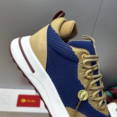 顶级版 Loro Piana 诺悠.翩雅 2026春夏经典系列休闲系带男跑鞋 LP字母logo厚底圆头老钱风拼色运动鞋 顶级版 Loro Piana 诺悠.翩雅 2026春夏经典系列休闲系带男跑鞋 LP字母logo厚底圆头老钱风拼色运动鞋