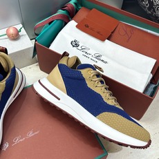 顶级版 Loro Piana 诺悠.翩雅 2026春夏经典系列休闲系带男跑鞋 LP字母logo厚底圆头老钱风拼色运动鞋 顶级版 Loro Piana 诺悠.翩雅 2026春夏经典系列休闲系带男跑鞋 LP字母logo厚底圆头老钱风拼色运动鞋