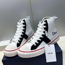 Dior 迪奥 2026春夏情侣新款 HooPer高帮贝壳头休闲运动小白鞋 CD字母logo立体刺绣Oblique图案 Dior 迪奥 2026春夏情侣新款 HooPer高帮贝壳头休闲运动小白鞋 CD字母logo立体刺绣Oblique图案