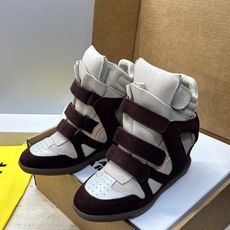 (配全套飞机盒) ISABEL MARANT 2026春夏新款高帮魔术贴休闲女鞋 伊莎贝尔字母logo平底内增高时尚拼色 (配全套飞机盒) ISABEL MARANT 2026春夏新款高帮魔术贴休闲女鞋 伊莎贝尔字母logo平底内增高时尚拼色