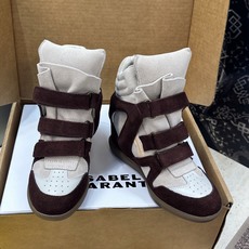 (配全套飞机盒) ISABEL MARANT 2026春夏新款高帮魔术贴休闲女鞋 伊莎贝尔字母logo平底内增高时尚拼色 (配全套飞机盒) ISABEL MARANT 2026春夏新款高帮魔术贴休闲女鞋 伊莎贝尔字母logo平底内增高时尚拼色