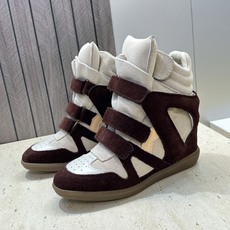 (配全套飞机盒) ISABEL MARANT 2026春夏新款高帮魔术贴休闲女鞋 伊莎贝尔字母logo平底内增高时尚拼色 (配全套飞机盒) ISABEL MARANT 2026春夏新款高帮魔术贴休闲女鞋 伊莎贝尔字母logo平底内增高时尚拼色