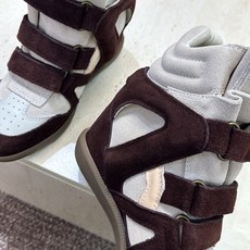(配全套飞机盒) ISABEL MARANT 2026春夏新款高帮魔术贴休闲女鞋 伊莎贝尔字母logo平底内增高时尚拼色 (配全套飞机盒) ISABEL MARANT 2026春夏新款高帮魔术贴休闲女鞋 伊莎贝尔字母logo平底内增高时尚拼色