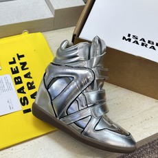 (配全套飞机盒) ISABEL MARANT 2026春夏新款高帮魔术贴休闲女鞋 伊莎贝尔字母logo平底内增高时尚拼色 (配全套飞机盒) ISABEL MARANT 2026春夏新款高帮魔术贴休闲女鞋 伊莎贝尔字母logo平底内增高时尚拼色