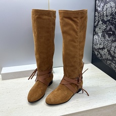 ISABEL MARANT 2026秋冬新款时尚绑带流苏高筒及膝女长靴 伊莎贝尔字母logo低跟圆头一脚蹬拼色机车骑士军 ISABEL MARANT 2026秋冬新款时尚绑带流苏高筒及膝女长靴 伊莎贝尔字母logo低跟圆头一脚蹬拼色机车骑士军