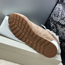 BRUNELLO CUCINELLI 2026秋冬新款拼色系带羊羔毛阿甘徳训女鞋 BC字母logo标志性串珠厚底圆头休闲 BRUNELLO CUCINELLI 2026秋冬新款拼色系带羊羔毛阿甘徳训女鞋 BC字母logo标志性串珠厚底圆头休闲