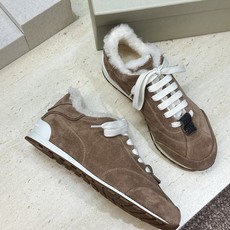 BRUNELLO CUCINELLI 2026秋冬新款拼色系带羊羔毛阿甘徳训女鞋 BC字母logo标志性串珠厚底圆头休闲 BRUNELLO CUCINELLI 2026秋冬新款拼色系带羊羔毛阿甘徳训女鞋 BC字母logo标志性串珠厚底圆头休闲