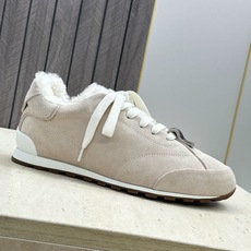BRUNELLO CUCINELLI 2026秋冬新款拼色系带羊羔毛阿甘徳训女鞋 BC字母logo标志性串珠厚底圆头休闲 BRUNELLO CUCINELLI 2026秋冬新款拼色系带羊羔毛阿甘徳训女鞋 BC字母logo标志性串珠厚底圆头休闲