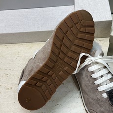 BRUNELLO CUCINELLI 2026秋冬新款拼色系带羊羔毛阿甘徳训女鞋 BC字母logo标志性串珠厚底圆头休闲 BRUNELLO CUCINELLI 2026秋冬新款拼色系带羊羔毛阿甘徳训女鞋 BC字母logo标志性串珠厚底圆头休闲