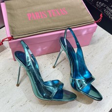 PARIS TEXAS 小众品牌 2026春夏新款糖果色高跟圆头露趾拼色后空女凉鞋 材质:鞋面进口牛漆皮/进口金属牛皮+ PARIS TEXAS 小众品牌 2026春夏新款糖果色高跟圆头露趾拼色后空女凉鞋 材质:鞋面进口牛漆皮/进口金属牛皮+