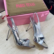PARIS TEXAS 小众品牌 2026春夏新款糖果色高跟圆头露趾拼色后空女凉鞋 材质:鞋面进口牛漆皮/进口金属牛皮+ PARIS TEXAS 小众品牌 2026春夏新款糖果色高跟圆头露趾拼色后空女凉鞋 材质:鞋面进口牛漆皮/进口金属牛皮+