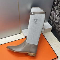 Hermes爱马仕 2026秋冬新款 Box JumPling朋克风格Kelly扣低跟高筒及膝拼色女长靴 H家明星同款字 Hermes爱马仕 2026秋冬新款 Box JumPling朋克风格Kelly扣低跟高筒及膝拼色女长靴 H家明星同款字