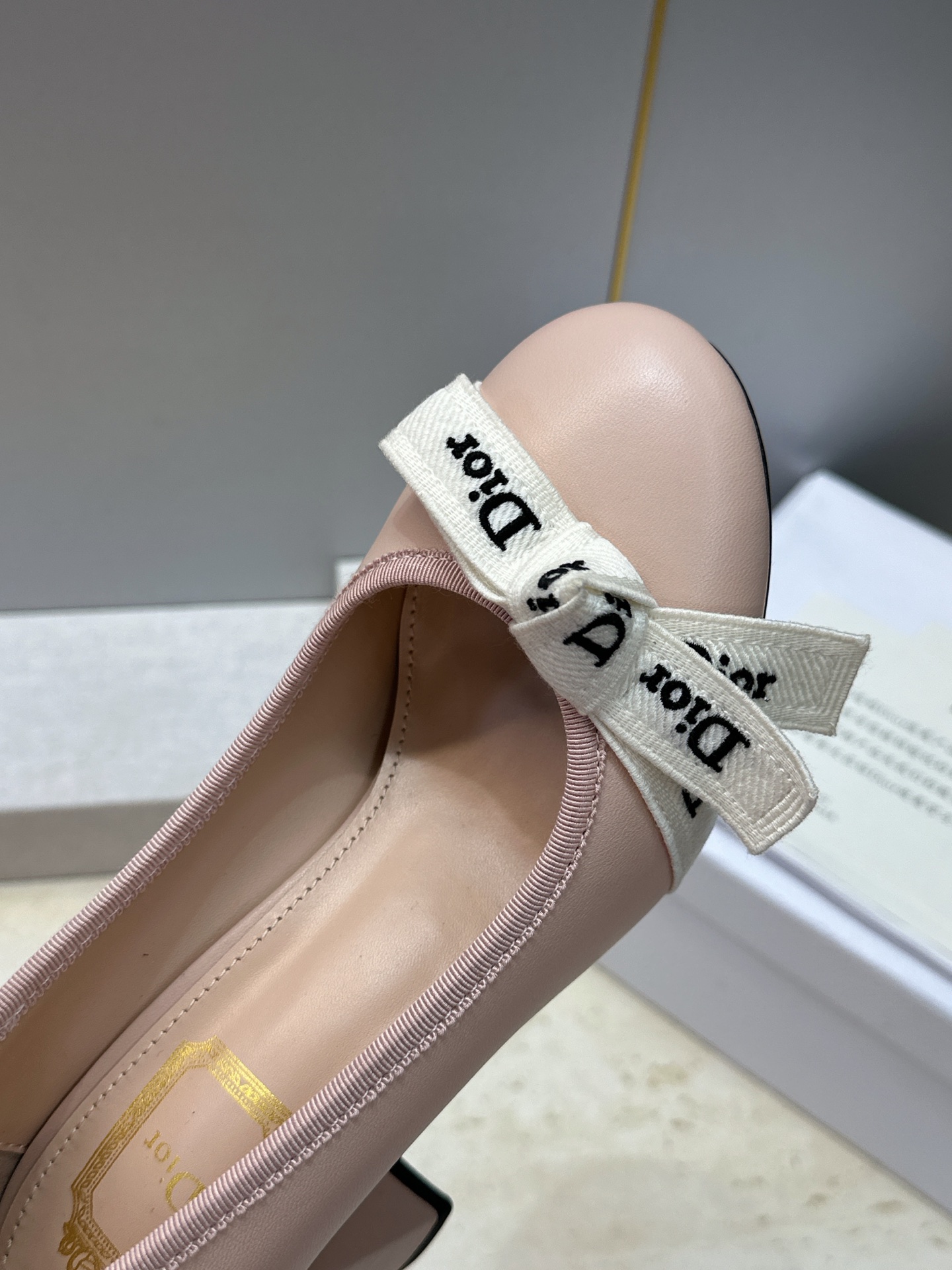 J'ADIOR 迪奥 Dior 2026 早春新款蝴蝶结粗跟芭蕾舞娃娃女鞋  明星同款CD字母logo立体刺绣高跟圆头玛