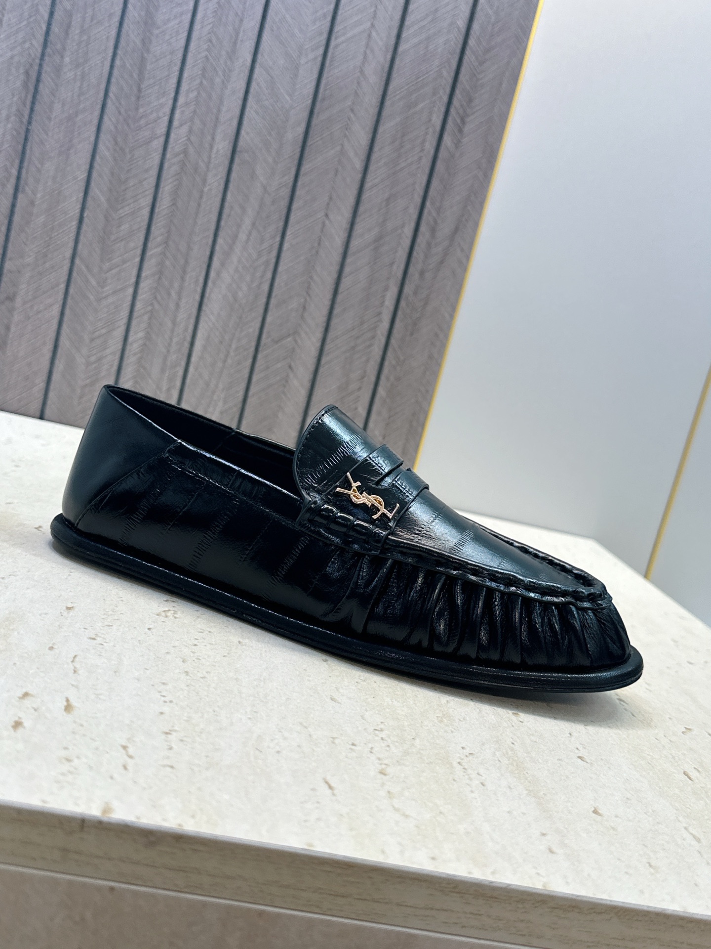 男士+20 SAINT LAURENT 2026春夏情侣新款两穿踩后跟懒人单鞋 YSL明星同款字母logo五金扣平底圆头