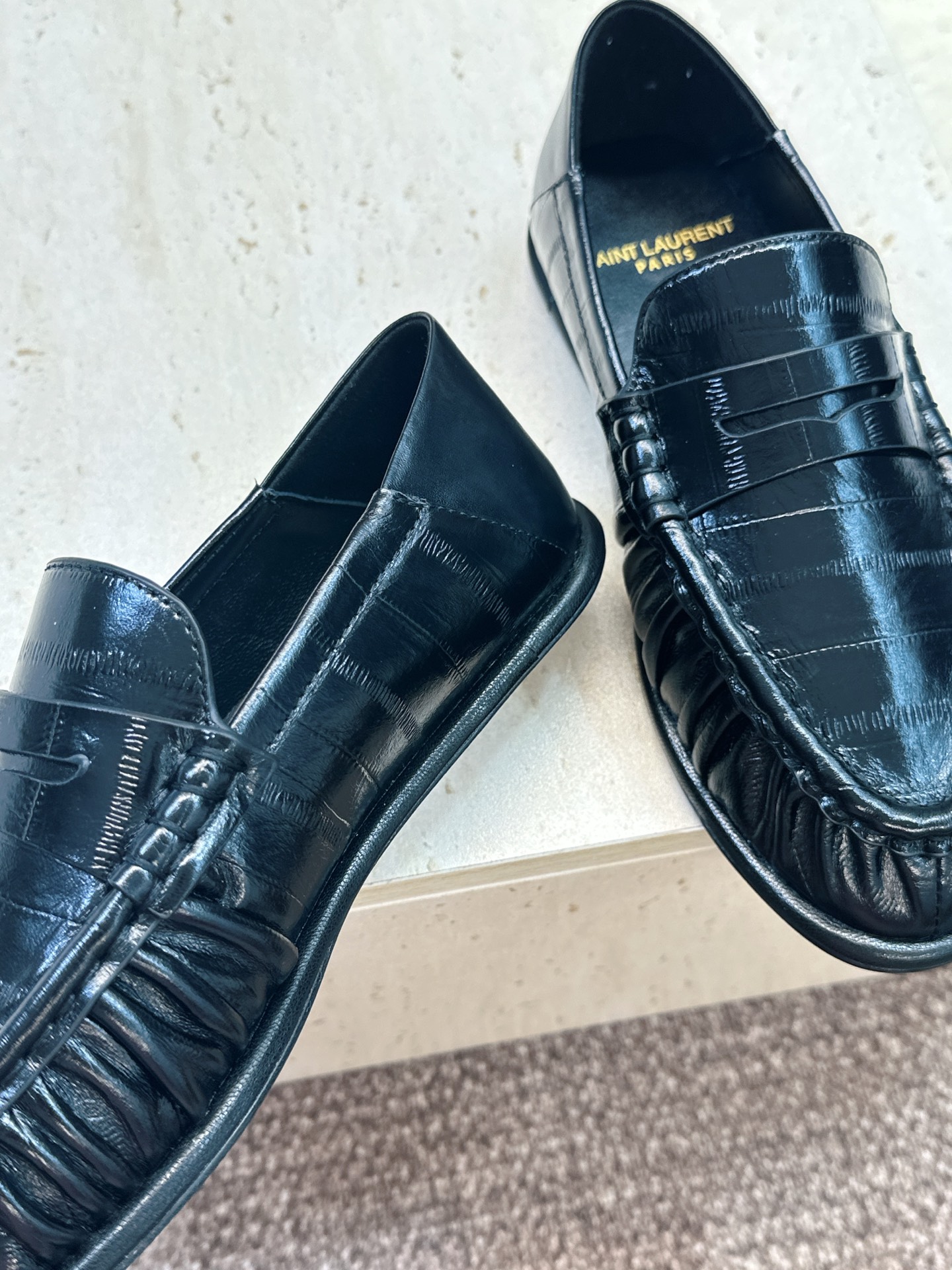 男士+20 SAINT LAURENT 2026春夏情侣新款两穿踩后跟懒人单鞋 YSL明星同款字母logo五金扣平底圆头