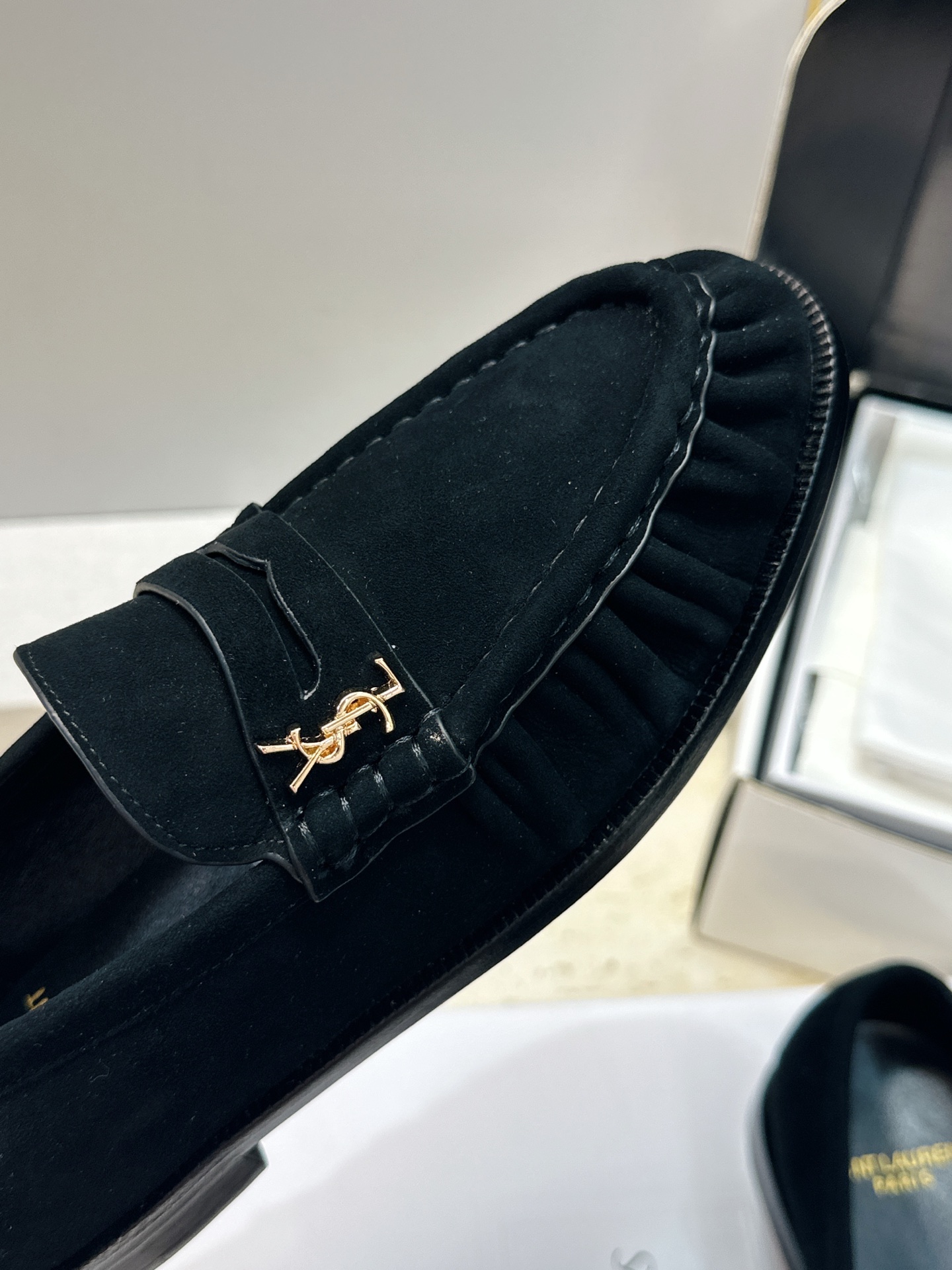 男士+20 SAINT LAURENT 2026春夏情侣新款果冻色懒人单鞋 YSL明星同款字母logo五金扣平底圆头拼色