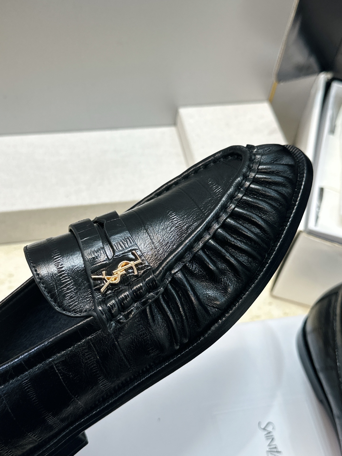 男士+20 SAINT LAURENT 2026春夏情侣新款果冻色懒人单鞋 YSL明星同款字母logo五金扣平底圆头拼色