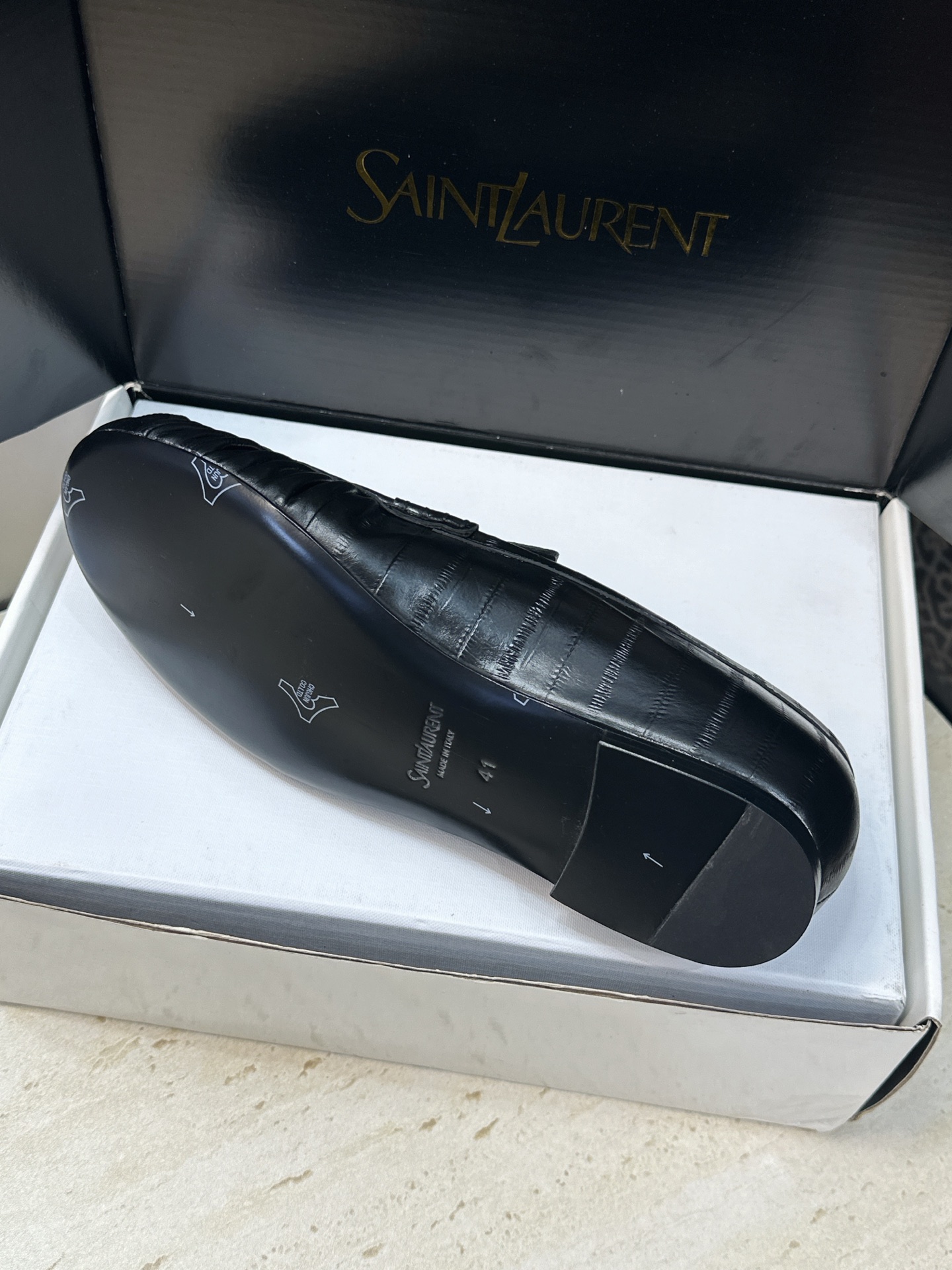 女码/情侣款 男+20 SAINT LAURENT 2026春夏情侣新款时尚休闲单鞋 YSL明星同款字母logo五金扣平