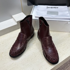 SAINT LAURENT 2026秋冬新款时尚休闲切尔西及裸女短靴 YSL明星同款字母logo五金扣平底圆头一脚蹬弹力 SAINT LAURENT 2026秋冬新款时尚休闲切尔西及裸女短靴 YSL明星同款字母logo五金扣平底圆头一脚蹬弹力