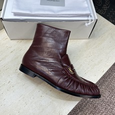 SAINT LAURENT 2026秋冬新款时尚休闲切尔西及裸女短靴 YSL明星同款字母logo五金扣平底圆头一脚蹬弹力 SAINT LAURENT 2026秋冬新款时尚休闲切尔西及裸女短靴 YSL明星同款字母logo五金扣平底圆头一脚蹬弹力