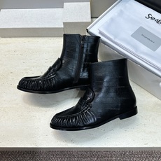 SAINT LAURENT 2026秋冬新款时尚休闲切尔西及裸女短靴 YSL明星同款字母logo五金扣平底圆头一脚蹬弹力 SAINT LAURENT 2026秋冬新款时尚休闲切尔西及裸女短靴 YSL明星同款字母logo五金扣平底圆头一脚蹬弹力