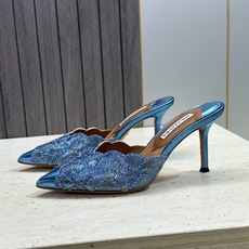 Aquazzura 2026春夏新款鱼鳞纹亮片拼色女鞋 大菠萝字母logo高跟尖头穆勒凉拖鞋 材质鞋面进口小牛皮/进口金 Aquazzura 2026春夏新款鱼鳞纹亮片拼色女鞋 大菠萝字母logo高跟尖头穆勒凉拖鞋 材质鞋面进口小牛皮/进口金