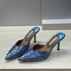 Aquazzura 2026春夏新款鱼鳞纹亮片拼色女鞋 大菠萝字母logo高跟尖头穆勒凉拖鞋 材质鞋面进口小牛皮/进口金 Aquazzura 2026春夏新款鱼鳞纹亮片拼色女鞋 大菠萝字母logo高跟尖头穆勒凉拖鞋 材质鞋面进口小牛皮/进口金