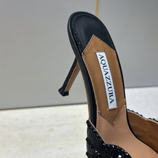 Aquazzura 2026春夏新款鱼鳞纹亮片拼色女鞋 大菠萝字母logo高跟尖头穆勒凉拖鞋 材质鞋面进口小牛皮/进口金 Aquazzura 2026春夏新款鱼鳞纹亮片拼色女鞋 大菠萝字母logo高跟尖头穆勒凉拖鞋 材质鞋面进口小牛皮/进口金