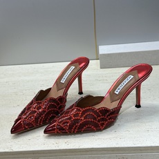 Aquazzura 2026春夏新款鱼鳞纹亮片拼色女鞋 大菠萝字母logo高跟尖头穆勒凉拖鞋 材质鞋面进口小牛皮/进口金 Aquazzura 2026春夏新款鱼鳞纹亮片拼色女鞋 大菠萝字母logo高跟尖头穆勒凉拖鞋 材质鞋面进口小牛皮/进口金