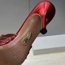 Aquazzura 2026春夏新款鱼鳞纹亮片拼色女鞋 大菠萝字母logo高跟尖头穆勒凉拖鞋 材质鞋面进口小牛皮/进口金 Aquazzura 2026春夏新款鱼鳞纹亮片拼色女鞋 大菠萝字母logo高跟尖头穆勒凉拖鞋 材质鞋面进口小牛皮/进口金