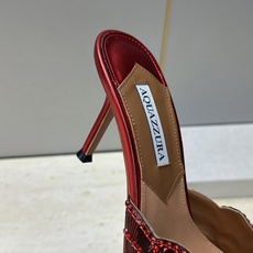 Aquazzura 2026春夏新款鱼鳞纹亮片拼色女鞋 大菠萝字母logo高跟尖头穆勒凉拖鞋 材质鞋面进口小牛皮/进口金 Aquazzura 2026春夏新款鱼鳞纹亮片拼色女鞋 大菠萝字母logo高跟尖头穆勒凉拖鞋 材质鞋面进口小牛皮/进口金