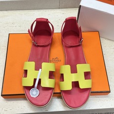 (配全套飞机盒) 莞货 顶级版 爱马仕 Hermes 春夏新色经典款 Santorini 拼色工字拖女鞋 H家平底圆头 (配全套飞机盒) 莞货 顶级版 爱马仕 Hermes 春夏新色经典款 Santorini 拼色工字拖女鞋 H家平底圆头