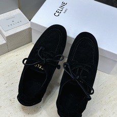 CELINE 2026秋冬新款复古休闲女鞋 瑟琳字母logo平底方头系带乐福单鞋 材质鞋面进口羊猄皮+羊猄皮皮内里+原 CELINE 2026秋冬新款复古休闲女鞋 瑟琳字母logo平底方头系带乐福单鞋 材质鞋面进口羊猄皮+羊猄皮皮内里+原