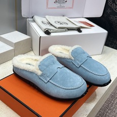 (配全套飞机盒) 顶级版 爱马仕 Hermes 秋冬经典情侣款Lazy防寒保暖羊羔毛豆豆鞋 H家平底圆头时尚休闲居家穆勒 (配全套飞机盒) 顶级版 爱马仕 Hermes 秋冬经典情侣款Lazy防寒保暖羊羔毛豆豆鞋 H家平底圆头时尚休闲居家穆勒
